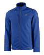 Los Angeles Chargers Cutter & Buck Evoke Recycled HoneycombFleece Mens Full Zip Jacket Tour Blue Mannequin