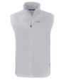 Los Angeles Chargers Cutter & Buck Charter Recycled Packable Mens Big & Tall Full Zip Vest Polished Medium Gray Mannequin