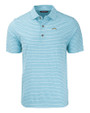 Los Angeles Chargers Cutter & Buck Forge Recycled Heather Stripe Four-Way Stretch Mens Polo Atlas Heather Mannequin