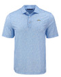 Los Angeles Chargers Cutter & Buck Pike Recycled Flora Print Mens Big & Tall Polo Atlas Light Blue Mannequin