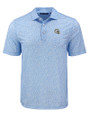 Los Angeles Chargers NFL Helmet Cutter & Buck Pike Recycled Flora Print Mens Big & Tall Polo Atlas Light Blue Mannequin