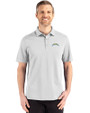 Los Angeles Chargers Cutter & Buck Advantage Refresh Recycled Cotton-Blend Pique Mens Big & Tall Polo CONCRETE Front