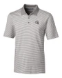 Los Angeles Chargers NFL Helmet Cutter & Buck Forge Tonal Stripe Stretch Mens Big and Tall Polo Polished Medium Gray Mannequin