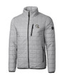 Los Angeles Chargers NFL Helmet Cutter & Buck Rainier Recycled Insulated Puffer Mens Big & Tall Full Zip Jacket Polished Medium Gray Mannequin