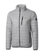 Los Angeles Chargers Cutter & Buck Rainier Recycled Insulated Puffer Mens Full Zip Jacket Polished Medium Gray Mannequin