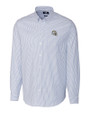 Los Angeles Chargers NFL Helmet Cutter & Buck Easy Care Stretch Oxford Stripe Mens Long Sleeve Button Down Shirt French Blue Mannequin