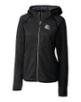 Los Angeles Chargers NFL Helmet Cutter & Buck Mainsail Sweater-Knit Womens Full Zip Hooded Jacket Charcoal Heather Mannequin