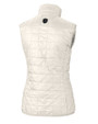 Los Angeles Chargers Cutter & Buck Rainier Recycled Insulated Puffer Womens Full Zip Vest Coconut Mannequin Back