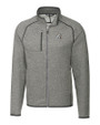 Los Angeles Chargers NFL Helmet Cutter & Buck Mainsail Sweater-Knit Mens Full Zip Jacket Polished Heather Mannequin