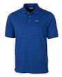 Los Angeles Chargers Cutter & Buck Advantage Cotton-Blend Pique Mens Space-Dye Polo Dark Tour Blue Mannequin