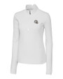 Los Angeles Chargers NFL Helmet Cutter & Buck Traverse Recycled Smooth Stretch Womens Quarter Zip Pullover White Mannequin