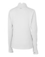 Los Angeles Chargers Cutter & Buck Traverse Recycled Smooth Stretch Womens Quarter Zip Pullover White Mannequin Back