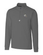 Los Angeles Chargers NFL Helmet Cutter & Buck Traverse Recycled Smooth Stretch Mens Quarter Zip Pullover Elemental Grey Mannequin
