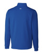 Los Angeles Chargers Cutter & Buck Traverse Recycled Smooth Stretch Mens Quarter Zip Pullover Tour Blue Mannequin Back
