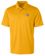 Los Angeles Chargers NFL Helmet Cutter & Buck Prospect Recycled Featherlight Stretch Mens Polo College Gold Mannequin