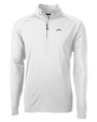 Los Angeles Chargers Cutter & Buck Adapt Recycled Soft Knit Stretch  Mens Quarter Zip Pullover White Mannequin