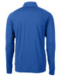 Los Angeles Chargers NFL Helmet Cutter & Buck Adapt Recycled Soft Knit Stretch  Mens Quarter Zip Pullover Tour Blue Mannequin Back
