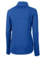Los Angeles Chargers NFL Helmet Cutter & Buck Adapt Recycled Soft Knit Stretch Womens Half Zip Pullover Tour Blue Mannequin Back