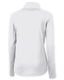 Los Angeles Chargers NFL Helmet Cutter & Buck Adapt Recycled Soft Knit Stretch Womens Half Zip Pullover White Mannequin Back