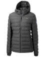 Los Angeles Chargers Cutter & Buck Mission Ridge   Repreve® Recycled Insulated Puffer Womens Full Zip Jacket Elemental Grey Mannequin