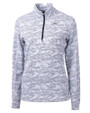 Los Angeles Chargers Cutter & Buck Traverse Recycled Smooth Stretch Womens Camo Quarter Zip Pullover Charcoal Mannequin
