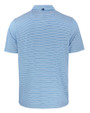 Los Angeles Chargers Cutter & Buck Forge Recycled Double Stripe Four-Way Stretch Mens Polo Atlas/White Mannequin Back