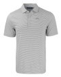 Los Angeles Chargers Cutter & Buck Forge Recycled Double Stripe Four-Way Stretch Mens Polo Polished/White Mannequin