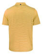 Los Angeles Chargers NFL Helmet Cutter & Buck Forge Recycled Double Stripe Four-Way Stretch Mens Polo College Gold/White Mannequin Back