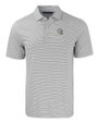 Los Angeles Chargers NFL Helmet Cutter & Buck Forge Recycled Double Stripe Four-Way Stretch Mens Polo Polished/White Mannequin