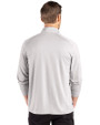 UC Davis - Cutter & Buck Coastline Recycled Double Peached Mens Quarter Zip Pullover CONCRETE Back