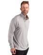 Gonzaga Bulldogs Cutter & Buck Forge Recycled Double Stripe Four-Way Stretch Mens Quarter Zip Pullover Polished/White Side