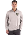 Army Black Knights Cutter & Buck Forge Recycled Four-Way Stretch Mens Quarter Zip Pullover Polished Heather Front