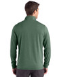 Baylor Bears Cutter & Buck Forge Recycled Four-Way Stretch Mens Quarter Zip Pullover Dark Hunter Heather Back
