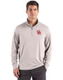 Houston Cougars Cutter & Buck Forge Recycled Four-Way Stretch Mens Quarter Zip Pullover Polished Heather Front
