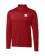 Nebraska Cornhuskers Cutter & Buck Pennant Sport Half Zip Cardinal Red Mannequin