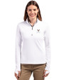 Virginia Cavaliers Cutter & Buck Traverse Stretch Eco Quarter Zip Womens Pullover White Front