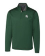 Michigan State Spartans Cutter & Buck Evergreen Reversible Overknit Hunter Green Mannequin