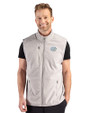 Southern University Jaguars Cutter & Buck Hunts Point Recycled Fleece Mens Hybrid Full Zip Vest Polished Medium Gray Front