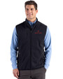 Santa Clara Broncos Cutter & Buck Hunts Point Recycled Fleece Mens Hybrid Full Zip Vest Black Front