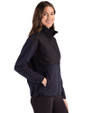Air Force Falcons Cutter & Buck Hunts Point Recycled Fleece Womens Hybrid Full Zip Jacket Black Side 1