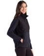 Umass Minutemen Cutter & Buck Hunts Point Recycled Fleece Womens Hybrid Full Zip Jacket Black Side 1
