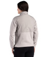 Fort Valley State Wildcats Cutter & Buck Hunts Point Recycled Fleece Womens Hybrid Full Zip Jacket Polished Medium Gray Back