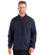 St Johns Red Storm Cutter & Buck Hunts Point Recycled Fleece Mens Hybrid Full Zip Jacket
 Navy Blue Front