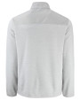 Navy Midshipmen Cutter & Buck Hunts Point Recycled Fleece Mens Hybrid Full Zip Jacket
 Polished Medium Gray Mannequin Back