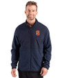 Syracuse Orange Cutter & Buck Hunts Point Recycled Fleece Mens Hybrid Full Zip Jacket
 Navy Blue Front