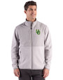 Oregon Ducks- Cutter & Buck Hunts Point Recycled Fleece Mens Hybrid Full Zip Jacket
 Polished Medium Gray Front