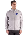 Memphis Tigers Cutter & Buck Hunts Point Recycled Fleece Mens Hybrid Full Zip Jacket
 Polished Medium Gray Front