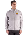 Bethune-Cookman Wildcats Cutter & Buck Hunts Point Recycled Fleece Mens Hybrid Full Zip Jacket
 Polished Medium Gray Front