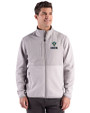 UNC Wilmington Seahawks - Cutter & Buck Hunts Point Recycled Fleece Mens Hybrid Full Zip Jacket
 Polished Medium Gray Front