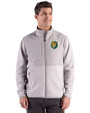 Southeastern Louisiana Lions Cutter & Buck Hunts Point Recycled Fleece Mens Hybrid Full Zip Jacket
 Polished Medium Gray Front